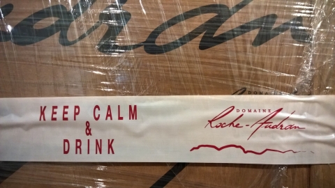 Pallet verpakking keep calm & drink motto Roche-Audran